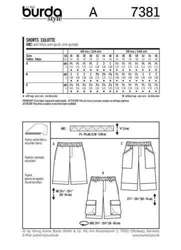 BURDA - 7381 Shorts - Image 3