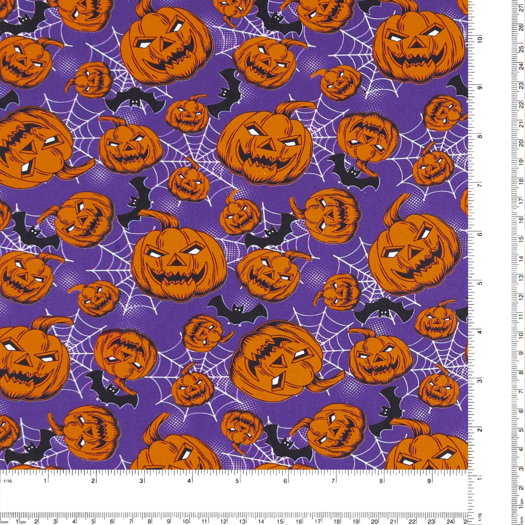 Printed Cotton - Haunted Halloween - 003 - Purple - Image 3