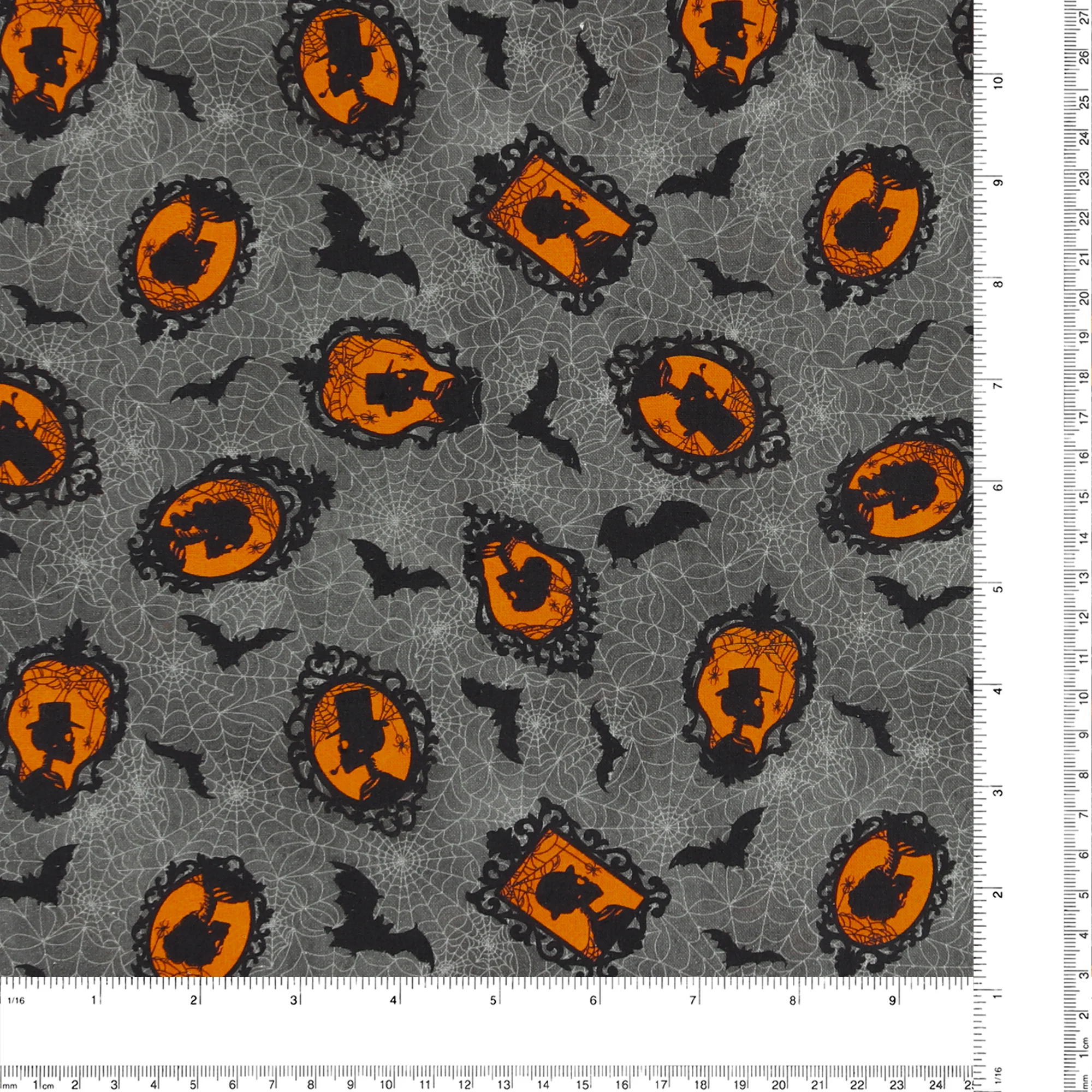 Printed Cotton - Haunted Halloween - 008 - Charcoal - Image 3